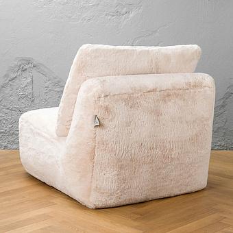 Кресло Lomfy Chair искусственный мех Big Bear Cream - ракурс 4