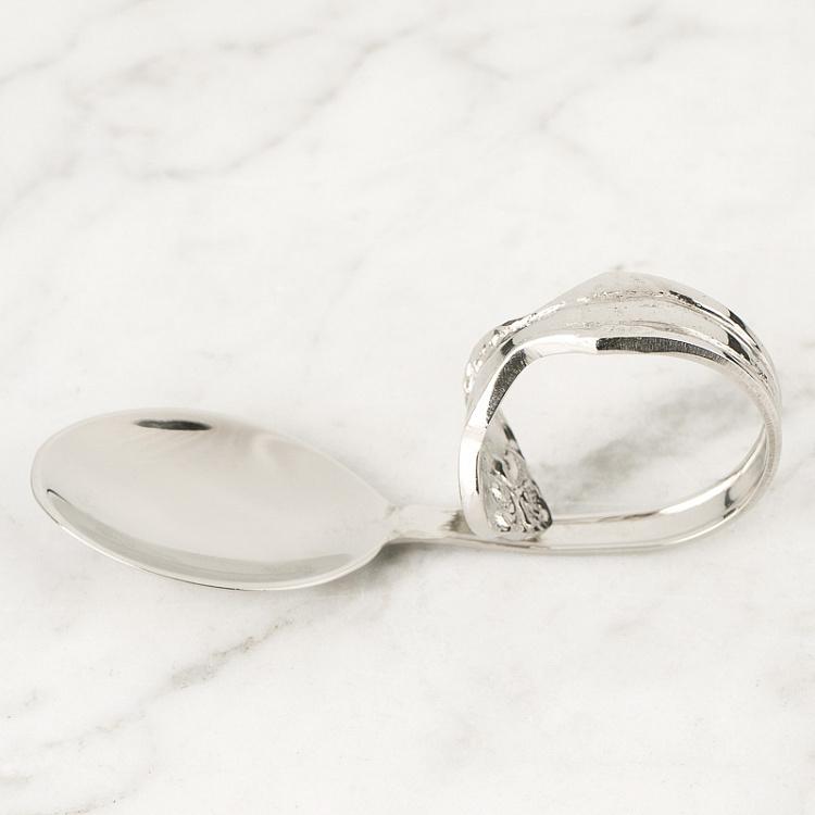 Кольцо для салфетки Ложка Spoon Napking Ring Silver