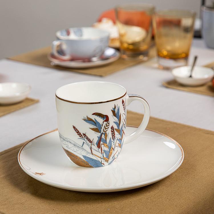 Белая кружка с туканом Африка Africa Cup Toucan White