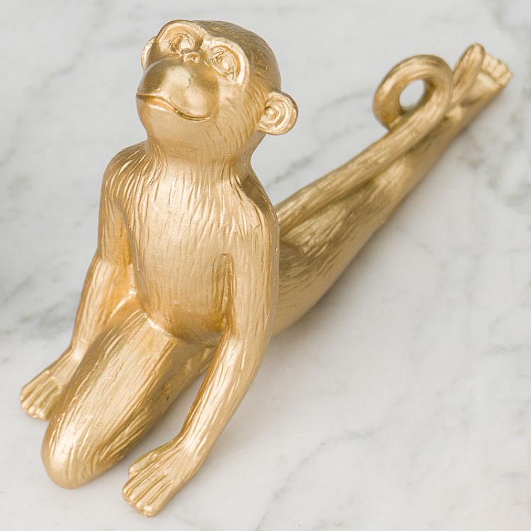 Набор из трёх золотых статуэток Обезьяны-йоги Set Of 3 Yoga Monkeys Gold