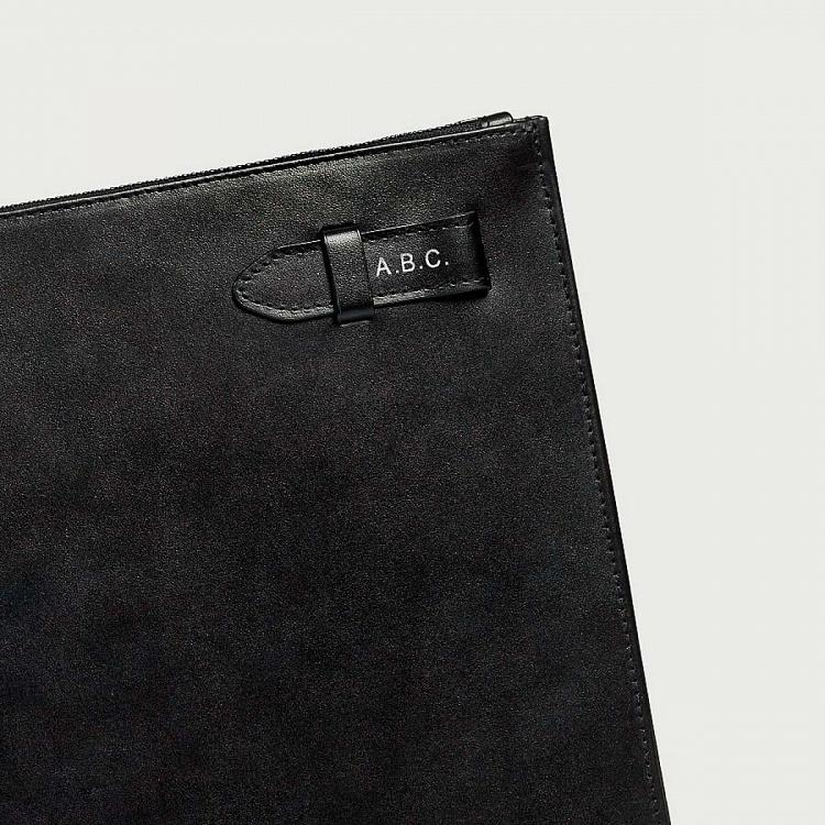 Чёрный кожаный чехол для ноутбука, диагональ 13' Guard Laptop Case 13, Black