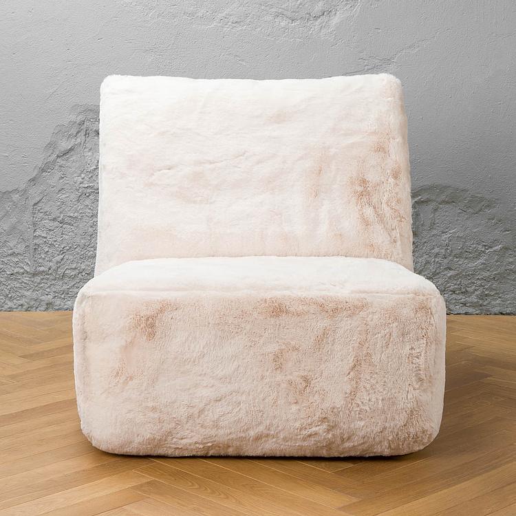Кресло Lomfy Chair искусственный мех Big Bear Cream - ракурс 2