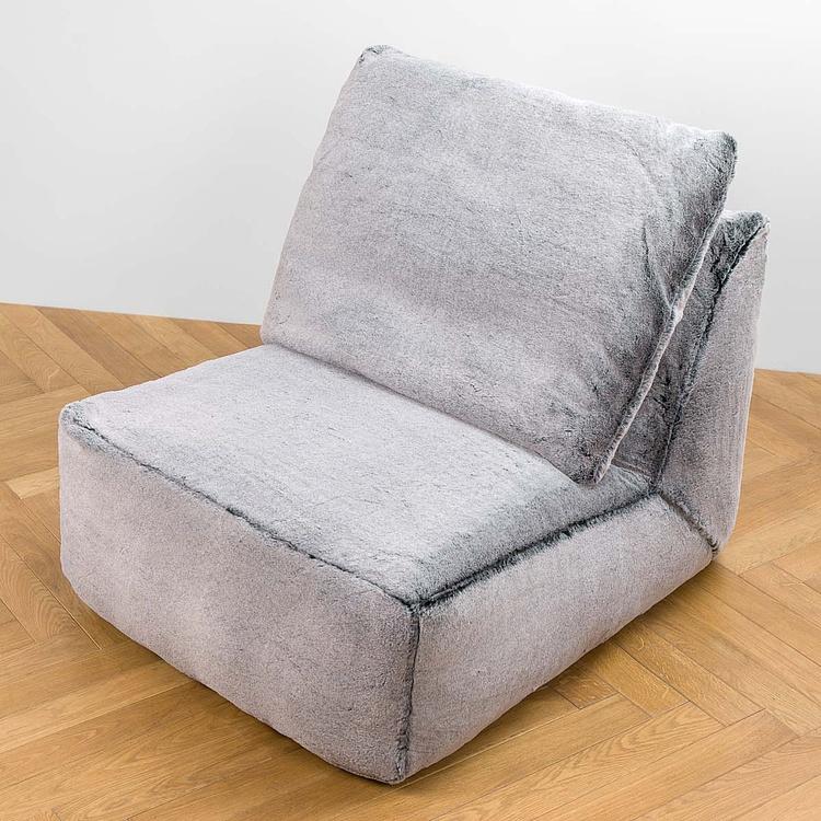 Кресло Lomfy Chair искусственный мех Grizzly Grey - ракурс 5