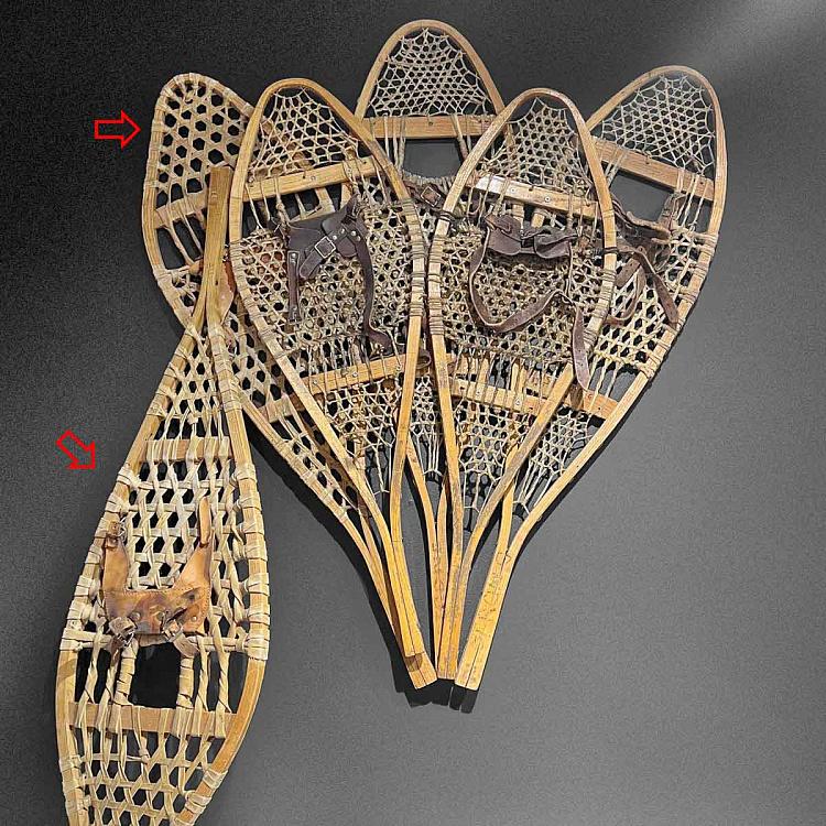 Vintage Pair of Canadian Snowshoes 5