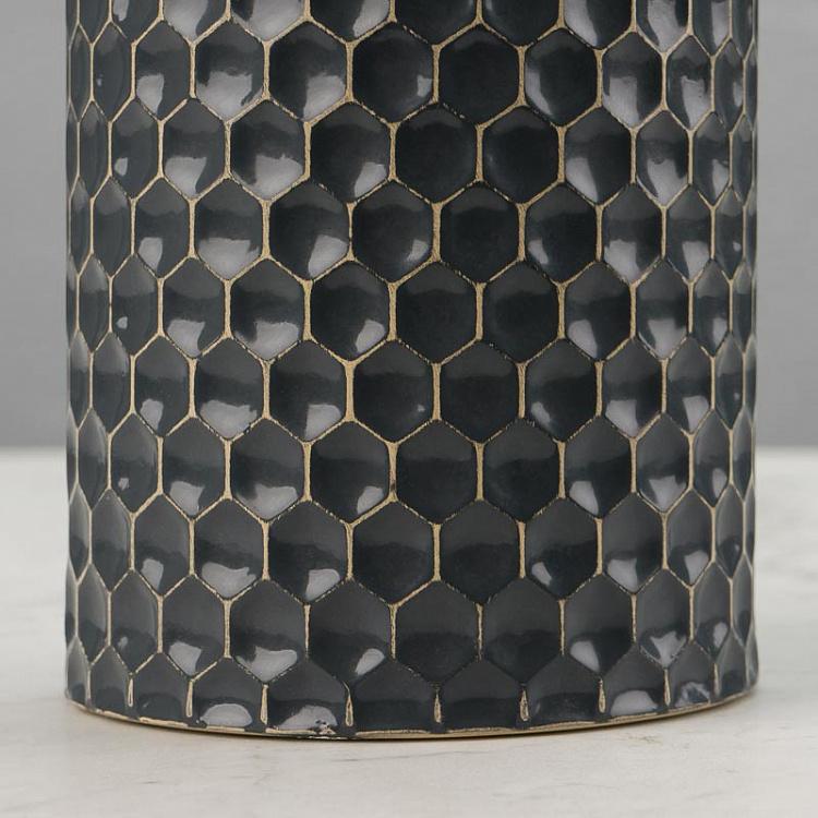 Тёмно-синяя металлическая ваза Dark Blue Metal Vase