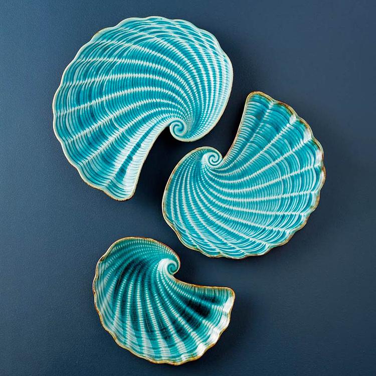 Сервировочное блюдо Морская ракушка, M Aqua Shell Dish Medium