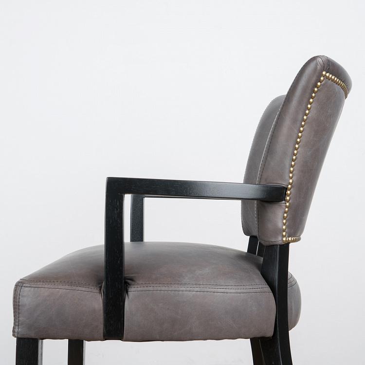 Стул Мими с подлокотниками, чёрные ножки Mimi Dining Chair With Arms, Black Wood