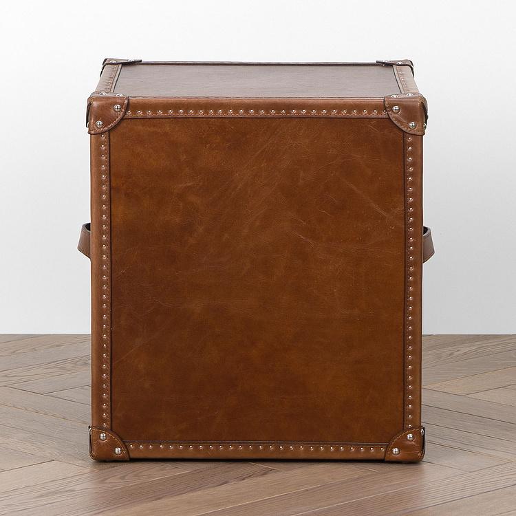 Тумба-сундук Harrison Trunk A натуральная кожа Vector Dark Brown - ракурс 4