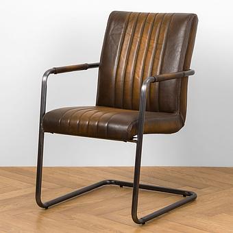 Стул Malaga Chair D натуральная кожа Rotten Brown