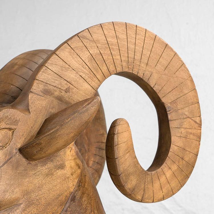 Статуэтка Голова барана, L Ram Head Wood Large