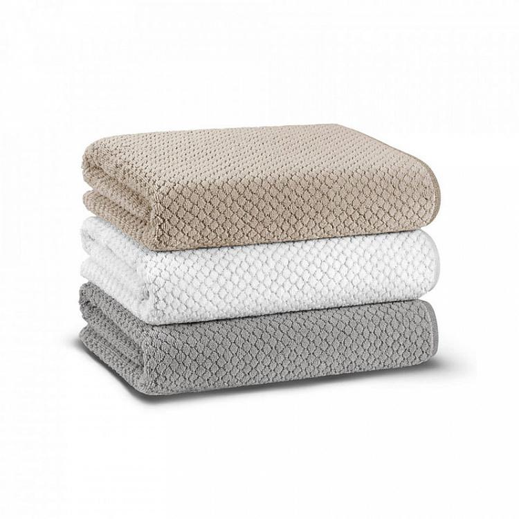 Светло-серое махровое полотенце-салфетка Пунто 30x40 см Punto Washcloth Towel Light Grey 30x40 cm