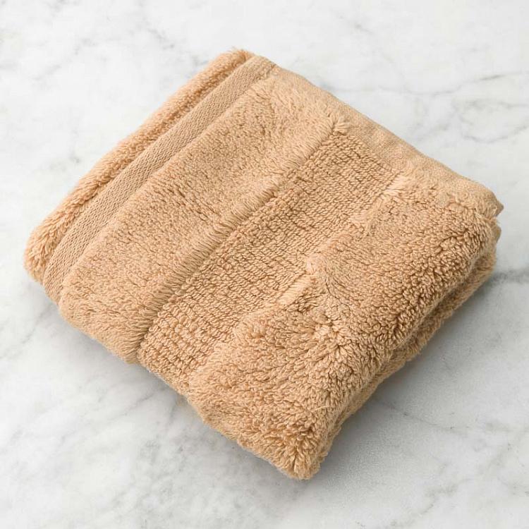 Тёмно-карамельное махровое полотенце-салфетка из органического хлопка Наследие 30x40 см Heritage Natural Cotton Washcloth Towel Almond 30x40 cm