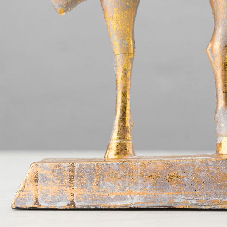 Золотая статуэтка Танцующие олени Dancing Deers Gold Antique