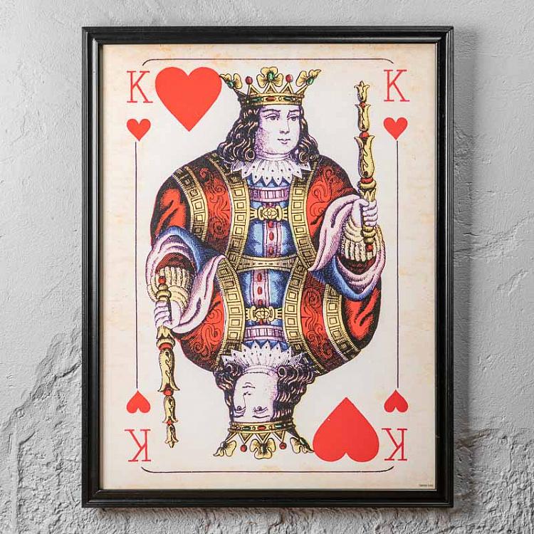 Картина-принт Червовый Король Cards Konig Hearts