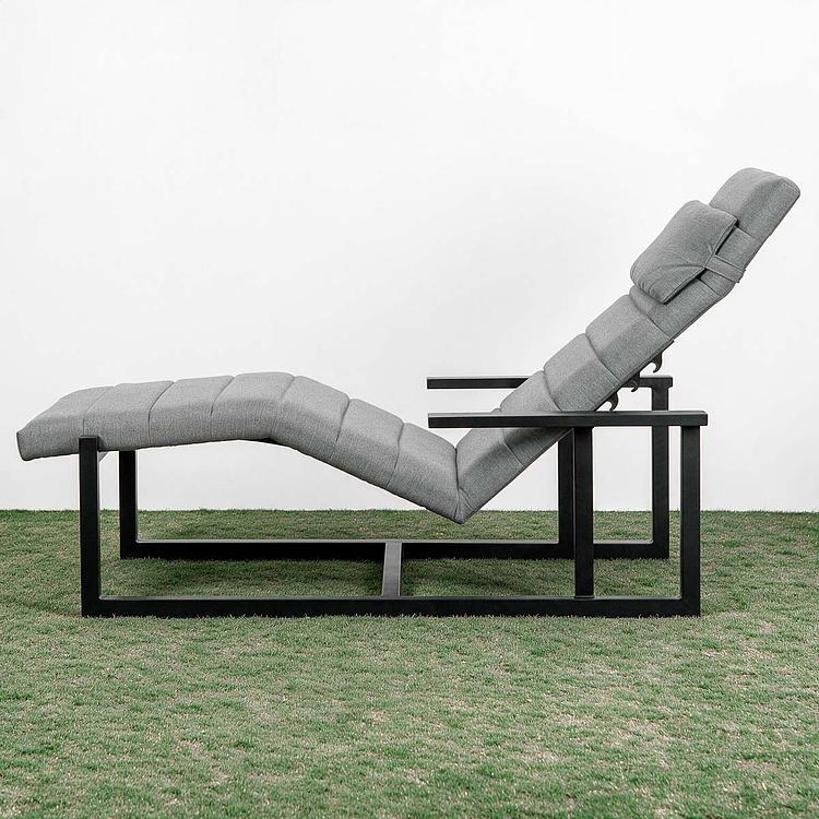Садовый шезлонг-лежак Roxy Lounger, Black акриловая ткань Flanelle - ракурс 4