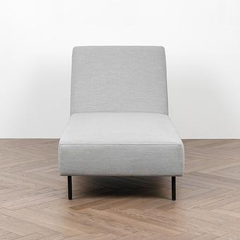 Садовый шезлонг-лежак Chic Lounger, Black акриловая ткань Lead Chine - ракурс 2