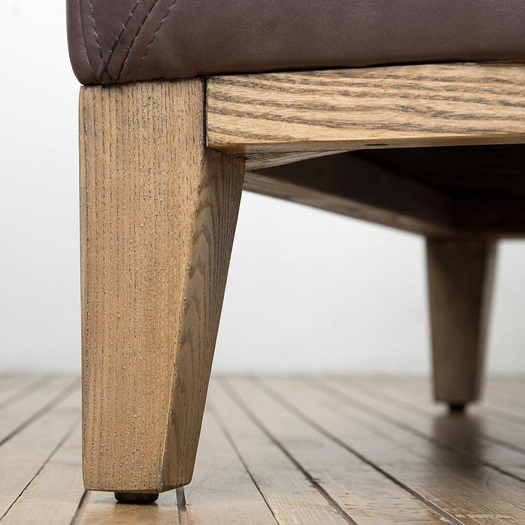 Кресло Bench 1 Seater натуральная кожа Riders Gunmetal - ракурс 8