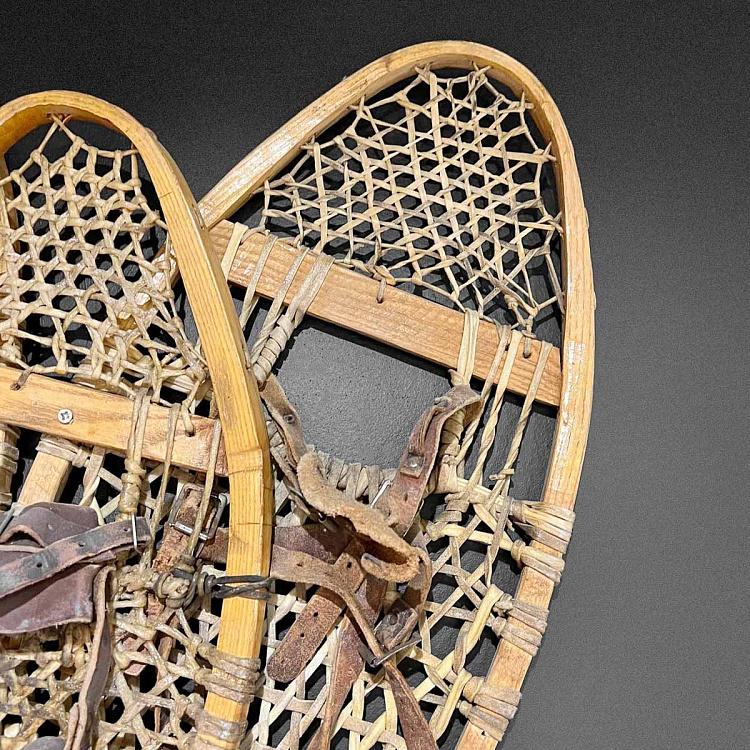 Винтажная пара канадских снегоступов 6 Vintage Pair of Canadian Snowshoes 6