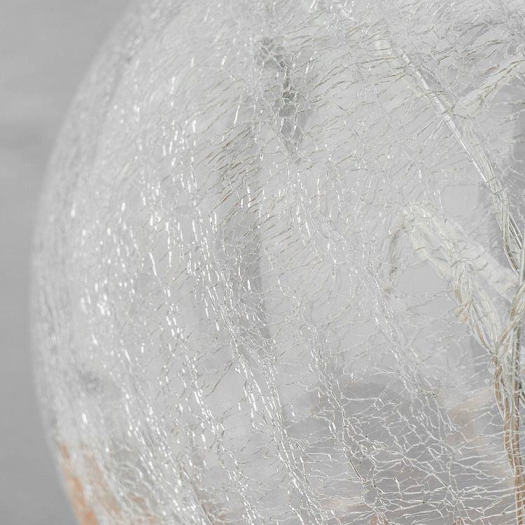 Настольный ночник Искрящийся стеклянный шар Clear White Crackle Glass Lighting Ball