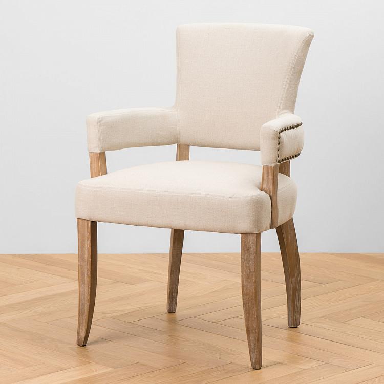 Стул Ньюпорт с подлокотниками, песочные ножки Newport Dining Chair, Oak Sandwashed