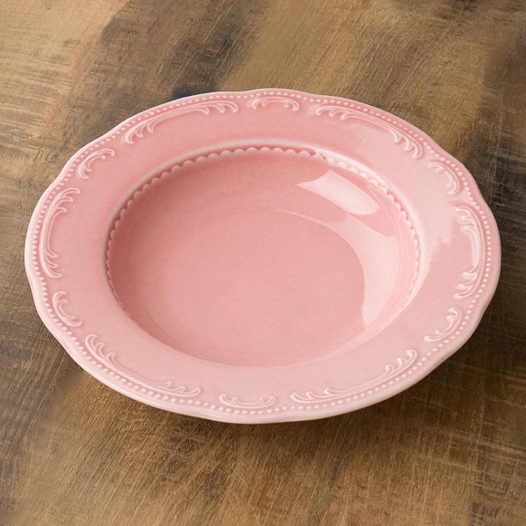 Пудрово-розовая суповая тарелка Старая Вена Vecchio Vienna Soup Plate Powder Pink