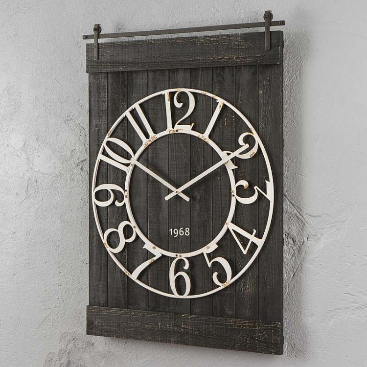Barney Black Pine Clock