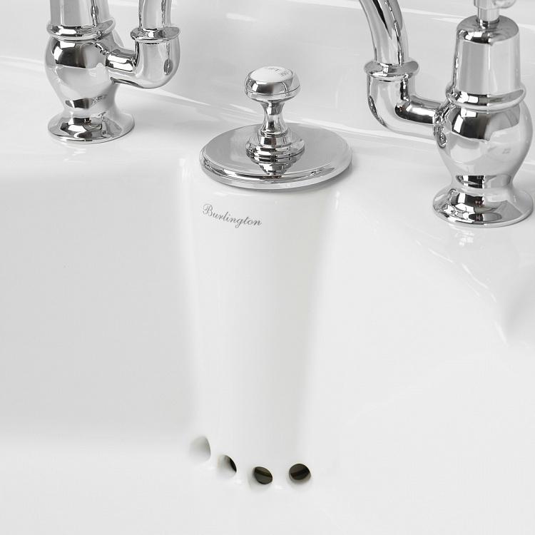 Классическая раковина с подстольем из чёрного алюминия Classic Wash Basin And Pedestal Black