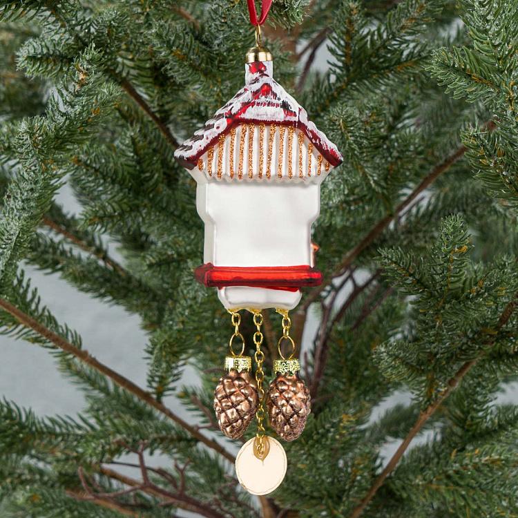 Ёлочная игрушка Часы с кукушкой Hanging Cuckoo Clock 11 cm