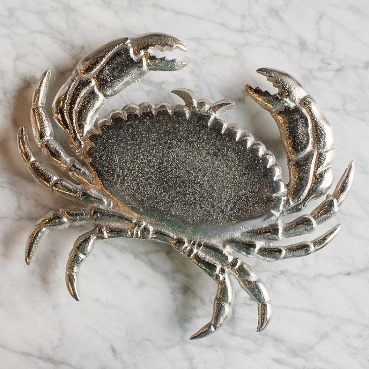 Подставка под горячее Краб, никелированная сталь Trivet With Crab Nickel Finish