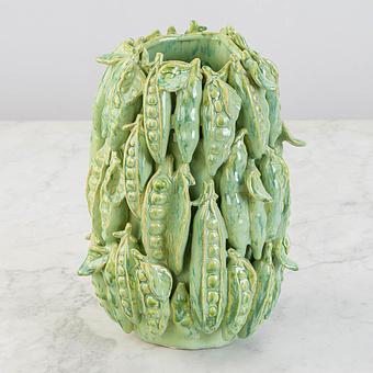 Peapod Green Vase Thin