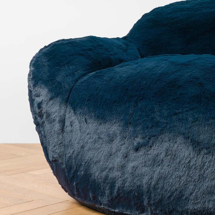 Кресло Snug Chair искусственный мех Big Bear Blue - ракурс 7