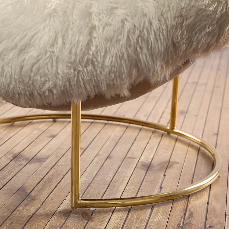 Кресло Пещера, ножки цвета латуни Cave Chair, Shiny Brass