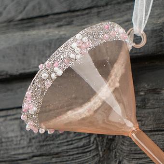 Ёлочная игрушка Hanger Martini Glass Pink 9 cm - ракурс 4