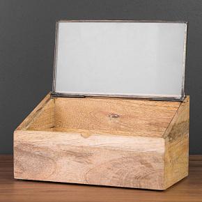 Sano Wooden Box With Glass Lid