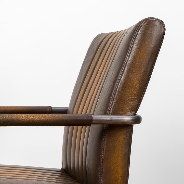 Стул Malaga Chair D натуральная кожа Rotten Brown - ракурс 9