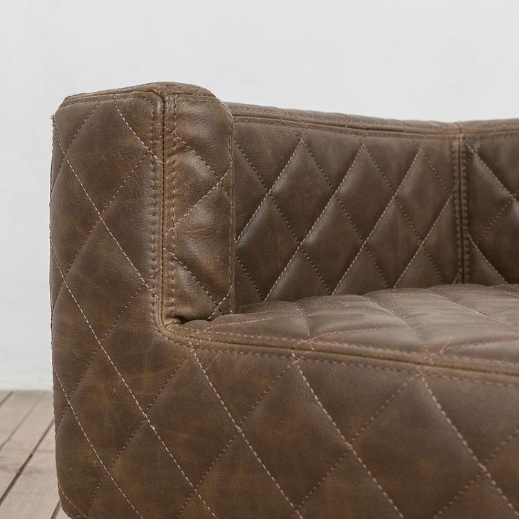 Коричневый диван для собак/кошек Эдоардо с прострочкой Бентли, S Edoardo Sofa Small, Charcoal Bentley Stitch