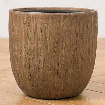 Кашпо Effectory Wood Bowl Pot Light Oak Small