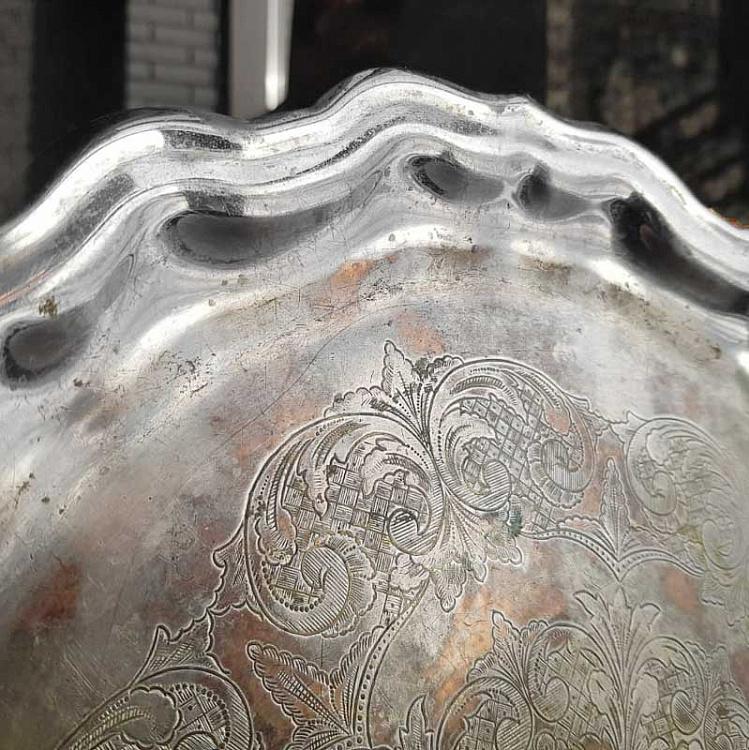 Винтажный серебряный поднос 12 Vintage Old Silver Plate 12