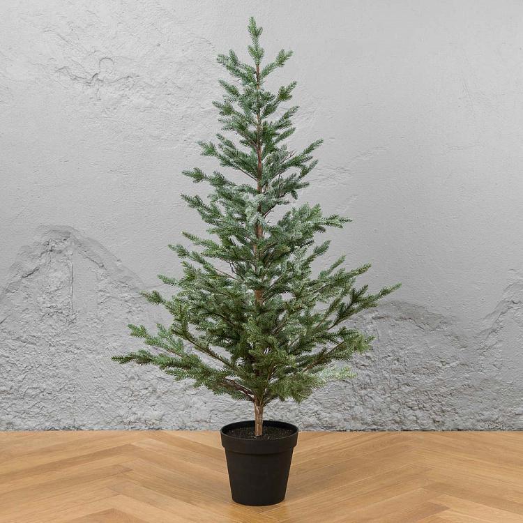 Искусственная заснеженная новогодняя ёлка в кашпо, 140 см Frost-Covered Christmas Tree In Pot 140 cm