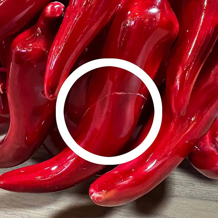 Красная ваза Перцы Чили, S дисконт Chili Bordeaux Red Vase Small discount