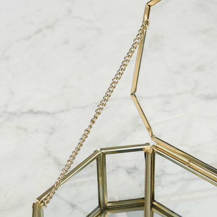 Многогранная стеклянная шкатулка Blue Glass Box