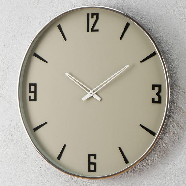 Grey Background Modern Wall Clock