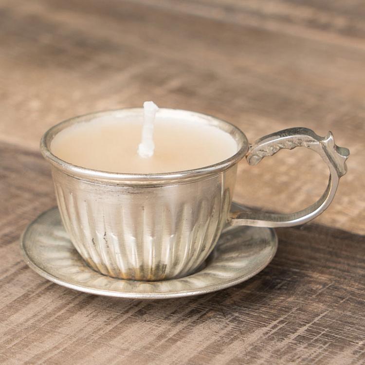 Свеча в подсвечнике Кофейная чашка Coffee Cup With Wax Chip