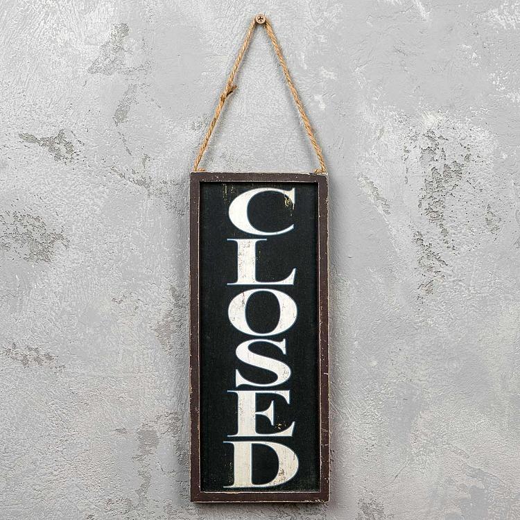 Деревянная табличка Открыто и Закрыто Wood Sign Open And Closed