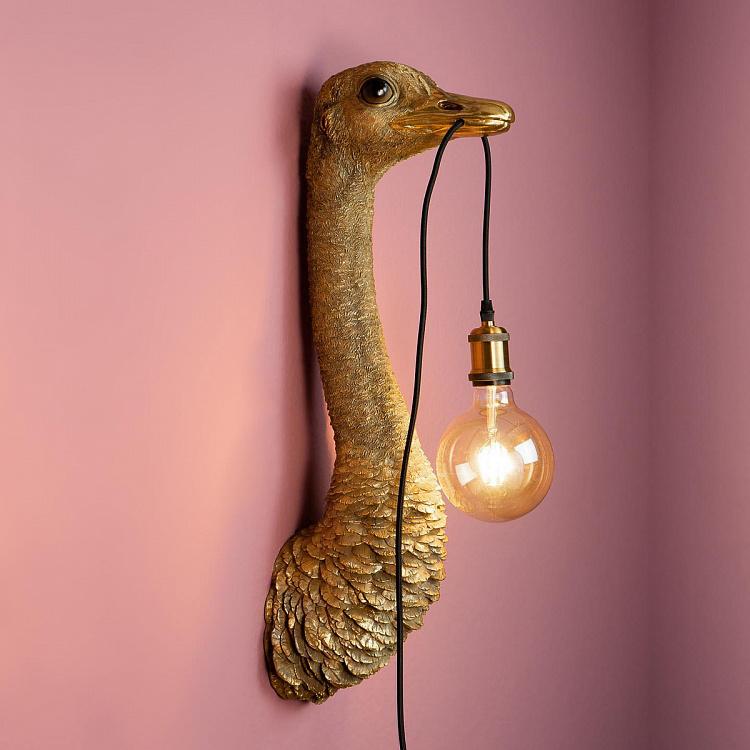 Бра Золотой страус Франц Иосиф Wall Lamp Golden Ostrich Franz Josef