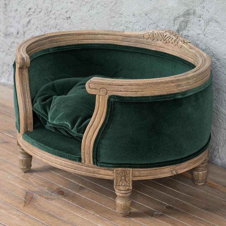 Зелёный диван для собак/кошек Георг, S George Sofa Small, Emerald Green