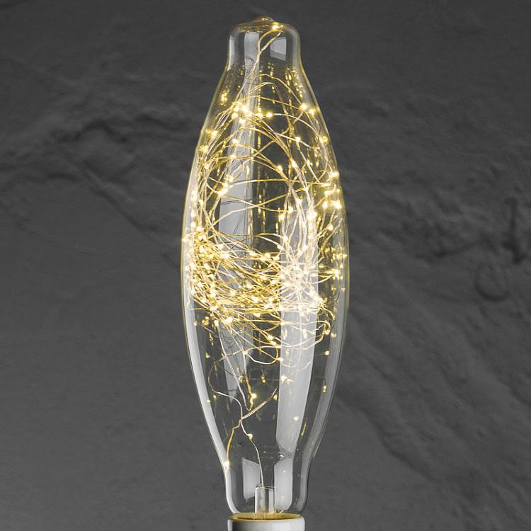Светодиодная диммируемая лампа Вечеринка Большой Лист Старри E40 5Вт, прозрачная колба Party Big Leaf Gold Starry E40 5W Dim