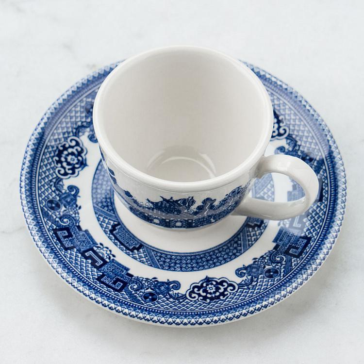 Кофейная пара Голубая ива Blue Willow Coffee Cup And Saucer