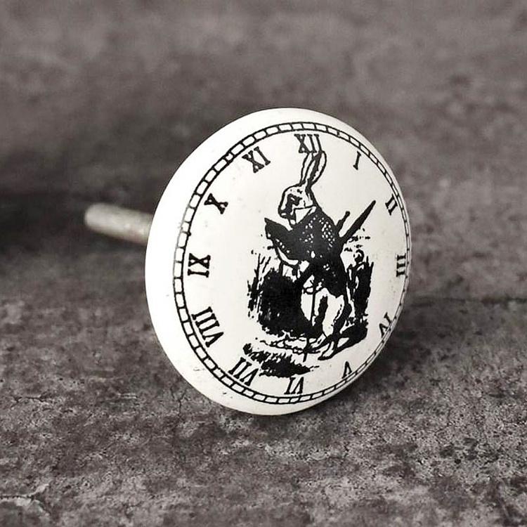 Керамическая мебельная ручка Белый кролик White Rabbit Ceramic Knob