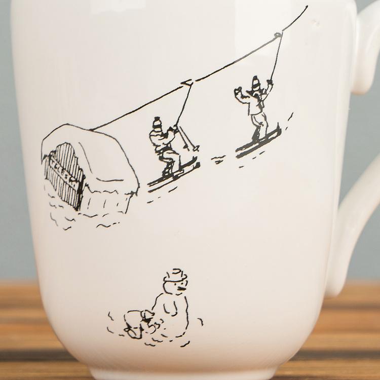 Набор из трёх кружек Горнолыжное путешествие Set Of 3 Mugs Ski Trip